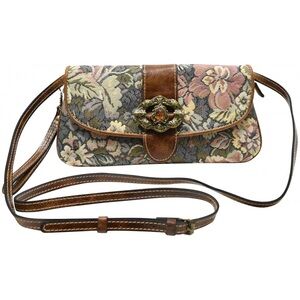 Patricia Nash Verdura Bosque crossbody bag purse tapestry leather P704160